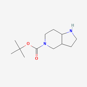 molecular formula C12H22N2O2 B1144091 Tert-butyl hexahydro-1H-pyrrolo[3,2-C]pyridine-5(6H)-carboxylate CAS No. 1250993-54-4