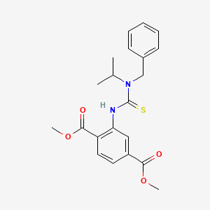 molecular formula C21H24N2O4S B11440919 Dimethyl 2-{[benzyl(propan-2-yl)carbamothioyl]amino}benzene-1,4-dicarboxylate 
