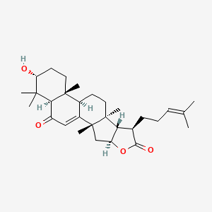 molecular formula C30H44O5 B1144095 (2S,4S,7R,8S,9S,12R,13R,16R,18R)-16-hydroxy-2,9,13,17,17-pentamethyl-7-(4-methylpent-3-enyl)-5-oxapentacyclo[10.8.0.02,9.04,8.013,18]icos-1(20)-ene-6,19-dione CAS No. 1222475-77-5