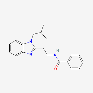 molecular formula C20H23N3O B11441052 N-{2-[1-(2-methylpropyl)-1H-benzimidazol-2-yl]ethyl}benzamide 