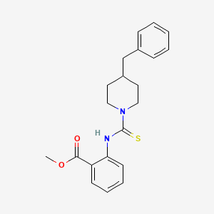 molecular formula C21H24N2O2S B11441144 Methyl 2-[(4-benzylpiperidine-1-carbothioyl)amino]benzoate 