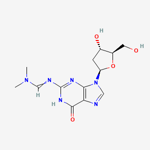 molecular formula C13H18N6O4 B1144115 5'-O-DMT-N2-DMF-dG CAS No. 17331-13-4