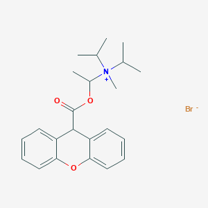 methyl-di(propan-2-yl)-[1-(9H-xanthene-9-carbonyloxy)ethyl]azanium;bromide