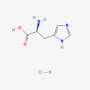 molecular formula C6H9N3O2.ClH<br>C6H10ClN3O2 B1144121 Histidine Monohydrochloride CAS No. 1007-42-7