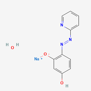 molecular formula C11H10N3NaO3 B1144133 4-(2-Pyridylazo)resorcinol monosodium salt monohydrate CAS No. 16593-81-0