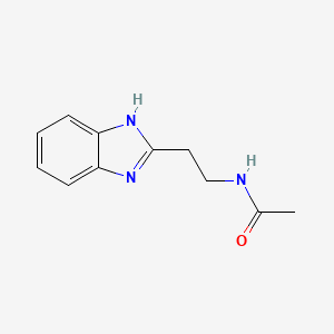 molecular formula C11H13N3O B11441345 N-(2-(1H-benzimidazol-2-yl)ethyl)acetamide 