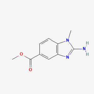 molecular formula C10H11N3O2 B1144139 Methyl 2-amino-1-methyl-1H-benzo[d]imidazole-5-carboxylate CAS No. 1258070-65-3