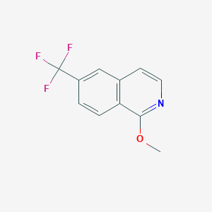molecular formula C11H8F3NO B1144145 6-(Trifluoromethyl)-1-methoxyisoquinoline CAS No. 1357945-84-6
