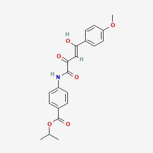 molecular formula C21H21NO6 B11441474 propan-2-yl 4-[[(Z)-4-hydroxy-4-(4-methoxyphenyl)-2-oxobut-3-enoyl]amino]benzoate 