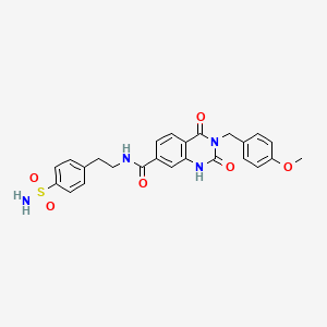 molecular formula C25H24N4O6S B11441549 N-{2-[4-(aminosulfonyl)phenyl]ethyl}-3-(4-methoxybenzyl)-2,4-dioxo-1,2,3,4-tetrahydroquinazoline-7-carboxamide 