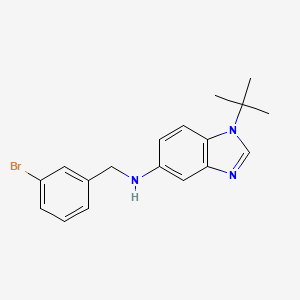 molecular formula C18H20BrN3 B11441557 N-(3-bromobenzyl)-1-tert-butyl-1H-benzimidazol-5-amine 