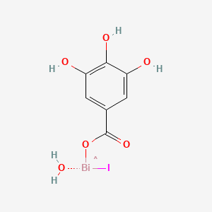 Benzoic acid, 3,4,5-trihydroxy-, hydroxyiodobismuthinyl ester