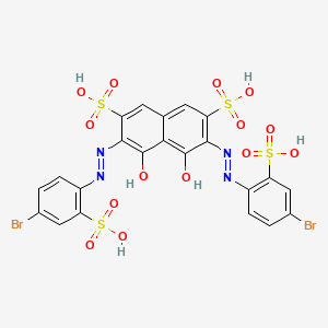 3,6-Bis((4-bromo-2-sulphophenyl)azo)-4,5-dihydroxynaphthalene-2,7-disulphonic acid