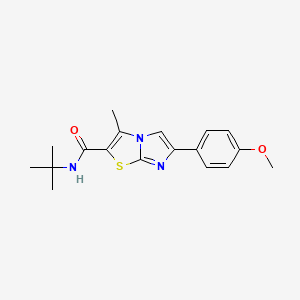 molecular formula C18H21N3O2S B11441874 N-tert-butyl-6-(4-methoxyphenyl)-3-methylimidazo[2,1-b][1,3]thiazole-2-carboxamide 