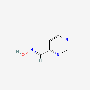 molecular formula C5H5N3O B1144188 Pyrimidine-4-carbaldehyde oxime CAS No. 1073-65-0