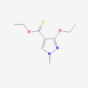 molecular formula C9H14N2O2S B114420 O-Ethyl 3-ethoxy-1-methyl-1H-pyrazole-4-carbothioate CAS No. 146904-63-4