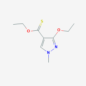 molecular formula C9H14N2O2S B114420 O-Ethyl 3-ethoxy-1-methylpyrazole-4-carbothioate CAS No. 146904-63-4