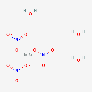 molecular formula H6InN3O12 B1144206 Indium(III) nitrate trihydrate CAS No. 15650-88-1