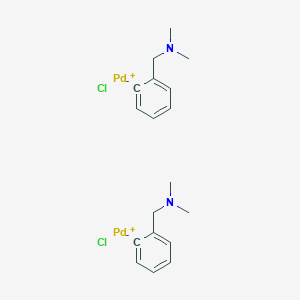 molecular formula C18H24Cl2N2Pd2+2 B1144214 chloropalladium(1+);N,N-dimethyl-1-phenylmethanamine CAS No. 18987-59-2