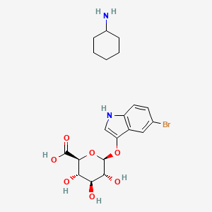 molecular formula C20H26BrClN2O7 B1144223 5-Bromo-3-indoxyl-beta-D-glucuronic acid cyclohexylammonium salt CAS No. 18656-96-7