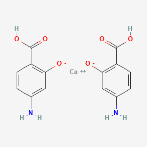 molecular formula C14H12CaN2O6 B1144236 Aminosalicylate calcium CAS No. 133-15-3