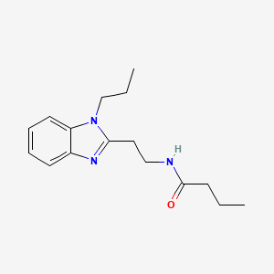 molecular formula C16H23N3O B11442458 N-[2-(1-propyl-1H-benzimidazol-2-yl)ethyl]butanamide 