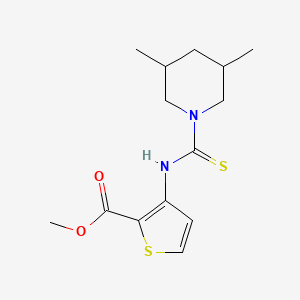 molecular formula C14H20N2O2S2 B11442464 Methyl 3-[(3,5-dimethylpiperidine-1-carbothioyl)amino]thiophene-2-carboxylate 