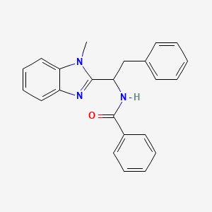molecular formula C23H21N3O B11442797 N-(1-(1-methyl-1H-benzo[d]imidazol-2-yl)-2-phenylethyl)benzamide 