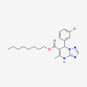 molecular formula C21H27BrN4O2 B11442909 Octyl 7-(3-bromophenyl)-5-methyl-4,7-dihydro[1,2,4]triazolo[1,5-a]pyrimidine-6-carboxylate 