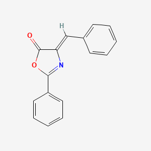 molecular formula C16H11NO2 B1144300 5(4H)-Oxazolone, 2-phenyl-4-(phenylmethylene)- CAS No. 17606-70-1