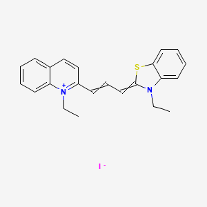 3-Ethyl-2-[3-(1-ethylquinolin-1-ium-2-yl)prop-2-enylidene]-1,3-benzothiazole;iodide