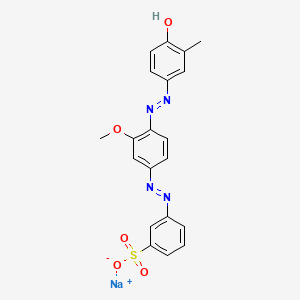 Benzenesulfonic acid, 3-[[4-[(4-hydroxy-3-methylphenyl)azo]-3-methoxyphenyl]azo]-, monosodium salt
