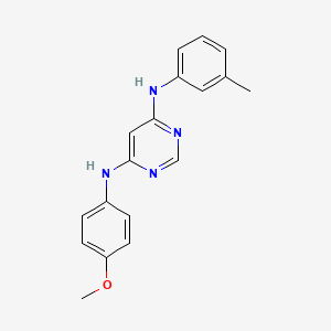 molecular formula C18H18N4O B11443422 N-(4-methoxyphenyl)-N'-(3-methylphenyl)pyrimidine-4,6-diamine 