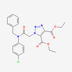 molecular formula C23H23ClN4O5 B11443458 diethyl 1-{2-[benzyl(4-chlorophenyl)amino]-2-oxoethyl}-1H-1,2,3-triazole-4,5-dicarboxylate 