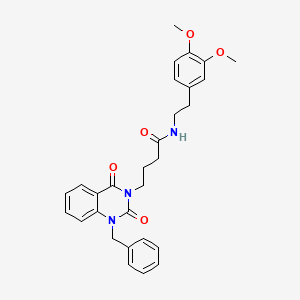 molecular formula C29H31N3O5 B11443723 4-(1-benzyl-2,4-dioxo-1,2,3,4-tetrahydroquinazolin-3-yl)-N-[2-(3,4-dimethoxyphenyl)ethyl]butanamide 