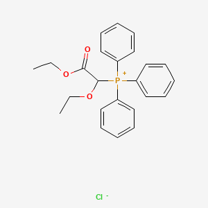 molecular formula C24H26ClO3P B1144376 ETHOXY-ETHOXYCARBONYL-METHYLTRIPHENYLPHOSPHONIUM CHLORIDE CAS No. 16847-90-8