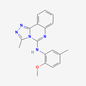 molecular formula C18H17N5O B11443811 N-(2-methoxy-5-methylphenyl)-3-methyl[1,2,4]triazolo[4,3-c]quinazolin-5-amine 