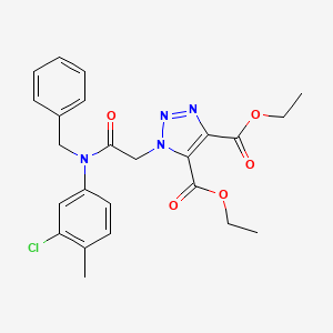 molecular formula C24H25ClN4O5 B11443918 diethyl 1-{2-[benzyl(3-chloro-4-methylphenyl)amino]-2-oxoethyl}-1H-1,2,3-triazole-4,5-dicarboxylate 