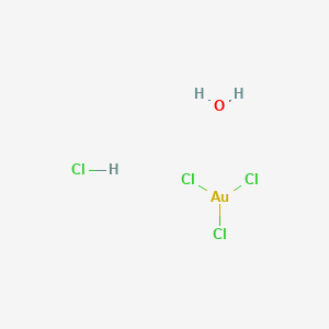 molecular formula AuCl4H7O3 B1144406 HYDROGEN TETRACHLOROAURATE(III) CAS No. 16961-25-4