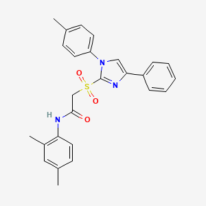 molecular formula C26H25N3O3S B11444091 N-(2,4-dimethylphenyl)-2-{[1-(4-methylphenyl)-4-phenyl-1H-imidazol-2-yl]sulfonyl}acetamide 