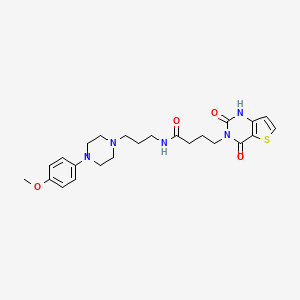 molecular formula C24H31N5O4S B11444104 4-(2,4-dioxo-1H-thieno[3,2-d]pyrimidin-3-yl)-N-[3-[4-(4-methoxyphenyl)piperazin-1-yl]propyl]butanamide 