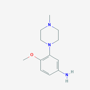 molecular formula C12H19N3O B114442 4-Methoxy-3-(4-methylpiperazin-1-yl)aniline CAS No. 148546-78-5