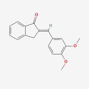 molecular formula C18H16O3 B11444212 2-(3,4-Dimethoxybenzylidene)-1-indanone 