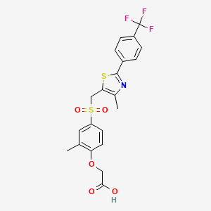 molecular formula C₂₁H₁₈F₃NO₅S₂ B1144422 GW 501516 sulfone CAS No. 1206891-27-1