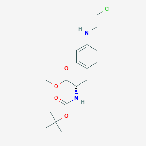molecular formula C₁₇H₂₅ClN₂O₄ B1144433 甲基 (S)-2-((叔丁氧羰基)氨基)-3-(4-((2-氯乙基)氨基)苯基)丙酸酯 CAS No. 1374033-38-1