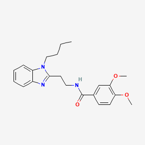 molecular formula C22H27N3O3 B11444417 N-[2-(1-butyl-1H-benzimidazol-2-yl)ethyl]-3,4-dimethoxybenzamide 