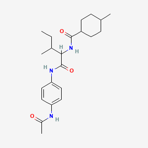 molecular formula C22H33N3O3 B11444579 N-[4-(acetylamino)phenyl]-N~2~-[(4-methylcyclohexyl)carbonyl]isoleucinamide 