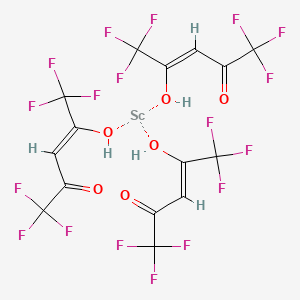 molecular formula C15H3F18O6Sc B1144475 Scandium(III) hexafluoroacetylacetonate CAS No. 18990-42-6