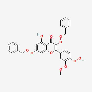 molecular formula C₃₁H₂₆O₇ B1144481 3 inverted exclamation mark,4 inverted exclamation mark-Di-O-Methoxy 3,7-Bis(benzyloxy) Quercetin CAS No. 3306-17-0