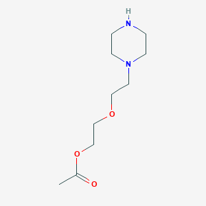 molecular formula C₁₀H₂₀N₂O₃ B1144505 2-(2-(Piperazin-1-yl)ethoxy)ethyl acetate CAS No. 936094-62-1